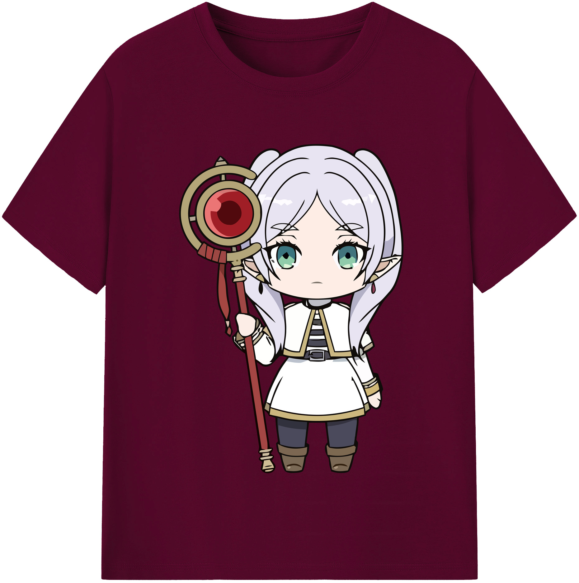 （画像用） 葬送のフリーレン Frieren レディースカジュアルプリントTシャツ（綿100％）